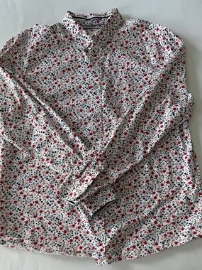 Denim & Flower Floral Button Down Shirt Size XL 100% Cotton NWOT
